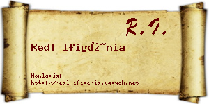 Redl Ifigénia névjegykártya